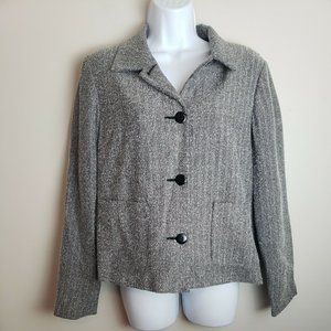HW New York Womens Blazer Coat Gray Size 8